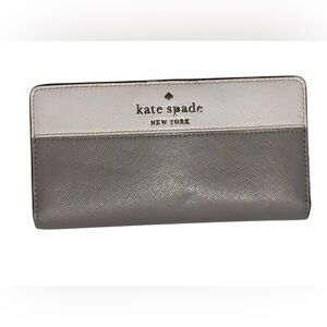 kate spade Two-Tone Gray and Cream Clutch